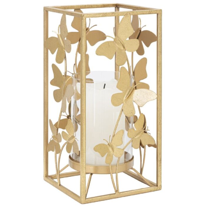 Mauro Ferretti Candelabro Mariposa 14x14x29 cm dorado