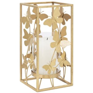 Mauro Ferretti Candelabro Mariposa 14x14x29 cm dorado
