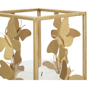 Mauro Ferretti Candelabro Mariposa 14x14x29 cm dorado