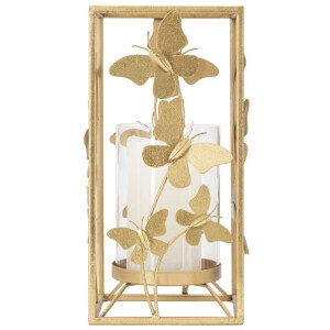 Mauro Ferretti Candelabro Mariposa 14x14x29 cm dorado