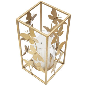 Mauro Ferretti Candelabro Mariposa 14x14x29 cm dorado