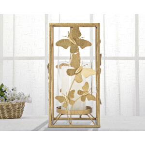 Mauro Ferretti Candelabro Mariposa 14x14x29 cm dorado