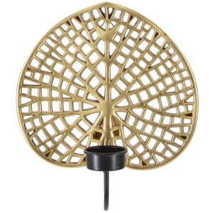 Mauro Ferretti Candelabro de pared Lotus 20x8x22,2 cm dorado negro