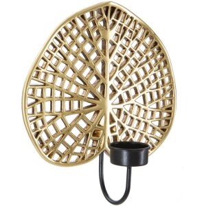 Mauro Ferretti Candelabro de pared Lotus 20x8x22,2 cm dorado negro