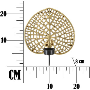 Mauro Ferretti Candelabro de pared Lotus 20x8x22,2 cm dorado negro