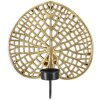 Mauro Ferretti Candelabro de pared Lotus 20x8x22,2 cm dorado negro