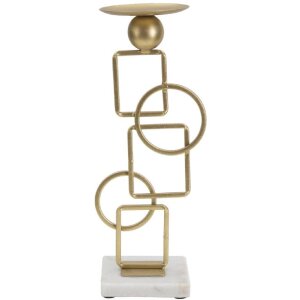 Mauro Ferretti Candelabro Marie 13x10x31,5 cm dorado blanco