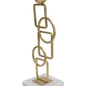 Mauro Ferretti Candelabro Marie 13x10x31,5 cm dorado blanco