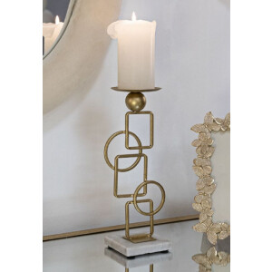 Mauro Ferretti Candelabro Marie 13x10x31,5 cm dorado blanco