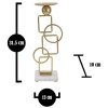 Mauro Ferretti Candelabro Marie 13x10x31,5 cm dorado blanco