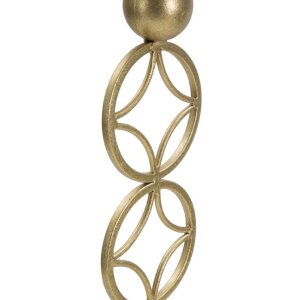 Mauro Ferretti Candelabro con Estrella 10x10x32 cm color oro y blanco