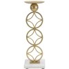 Mauro Ferretti Candelabro con Estrella 10x10x32 cm color oro y blanco