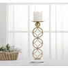 Mauro Ferretti Candelabro con Estrella 10x10x32 cm color oro y blanco