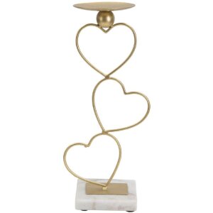 Mauro Ferretti Candelabro Corazones 14,5x10x32,5 cm...