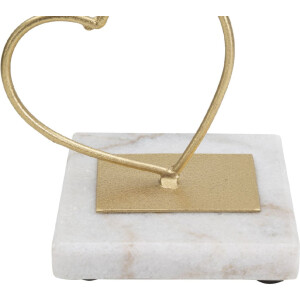 Mauro Ferretti Candelabro Corazones 14,5x10x32,5 cm dorado blanco