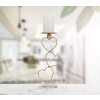 Mauro Ferretti Candelabro Corazones 14,5x10x32,5 cm dorado blanco