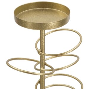 Mauro Ferretti Candelabro Rings 14x13x50,5 cm Color Dorado Blanco