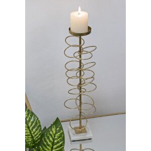 Mauro Ferretti Candelabro Rings 14x13x50,5 cm Color Dorado Blanco