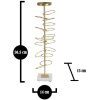 Mauro Ferretti Candelabro Rings 14x13x50,5 cm Color Dorado Blanco