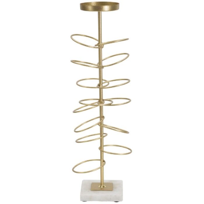 Mauro Ferretti Candelabro Anillos 14x13x46 cm dorado blanco
