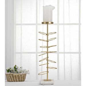 Mauro Ferretti Candelabro Anillos 14x13x46 cm dorado blanco