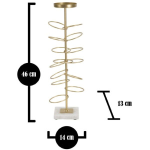 Mauro Ferretti Candelabro Anillos 14x13x46 cm dorado blanco
