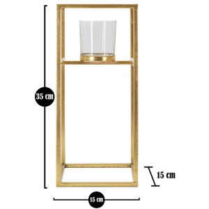 Mauro Ferretti Candelabro Elegant 15x15x35 cm dorado