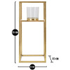 Mauro Ferretti Candelabro Elegant 15x15x35 cm dorado