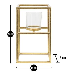 Mauro Ferretti Candelabro Elegant 15x15x25 cm dorado
