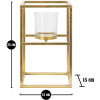 Mauro Ferretti Candelabro Elegant 15x15x25 cm dorado