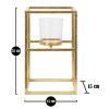 Mauro Ferretti Candelabro Elegant 15x15x25 cm dorado
