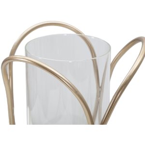 Mauro Ferretti soporte para velas Glox Dunkel diam 16x21,5 cm color bronce