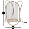 Mauro Ferretti soporte para velas Glox Dunkel diam 16x21,5 cm color bronce
