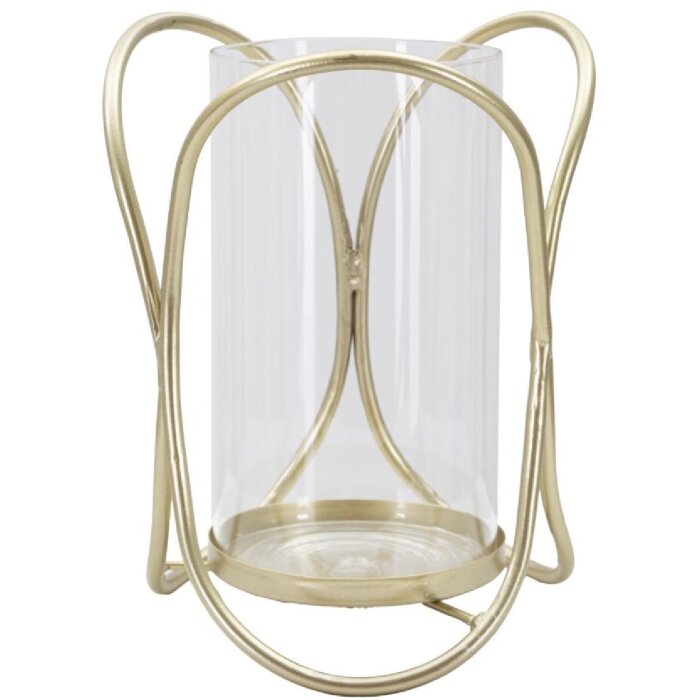 Mauro Ferretti Candil con soporte Glox diam. 16x21,5 cm color dorado