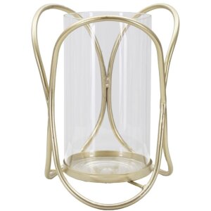 Mauro Ferretti Candil con soporte Glox diam. 16x21,5 cm color dorado
