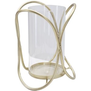 Mauro Ferretti Candil con soporte Glox diam. 16x21,5 cm color dorado