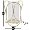 Mauro Ferretti Candil con soporte Glox diam. 16x21,5 cm color dorado