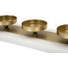 Mauro Ferretti Candelabro de mármol para 4 velas 40x10x5 cm dorado