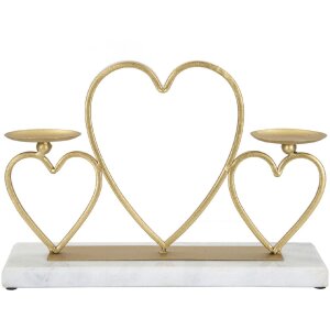 Mauro Ferretti Candelabro Corazones para 2 Velas 30x9x20...