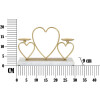 Mauro Ferretti Candelabro Corazones para 2 Velas 30x9x20 cm dorado