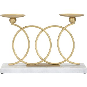 Mauro Ferretti Candelabro Infinito para 2 Velas 30x9x20...