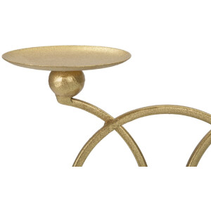 Mauro Ferretti Candelabro Infinito para 2 Velas 30x9x20 cm dorado