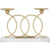 Mauro Ferretti Candelabro Infinito para 2 Velas 30x9x20 cm dorado