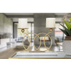Mauro Ferretti Candelabro Infinito para 2 Velas 30x9x20 cm dorado