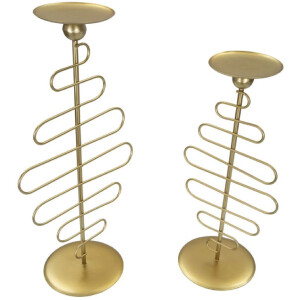 Mauro Ferretti Candelabro Alid – Set de 2 25x16x51 cm & 20x16x43 cm dorado