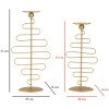 Mauro Ferretti Candelabro Alid – Set de 2 25x16x51 cm & 20x16x43 cm dorado