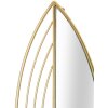 Mauro Ferretti Soportes para velas en forma de hoja - Set de 2 piezas, tamaños 18x13x41 cm y 15x13x35 cm color dorado