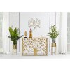 Mauro Ferretti Soportehalador de velas en forma de hoja para 5 velas 66x14x56 cm dorado