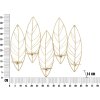 Mauro Ferretti Soportehalador de velas en forma de hoja para 5 velas 66x14x56 cm dorado