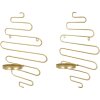 Mauro Ferretti Soportes para velas de pared Alid Set de 2 33x10x34 cm gold